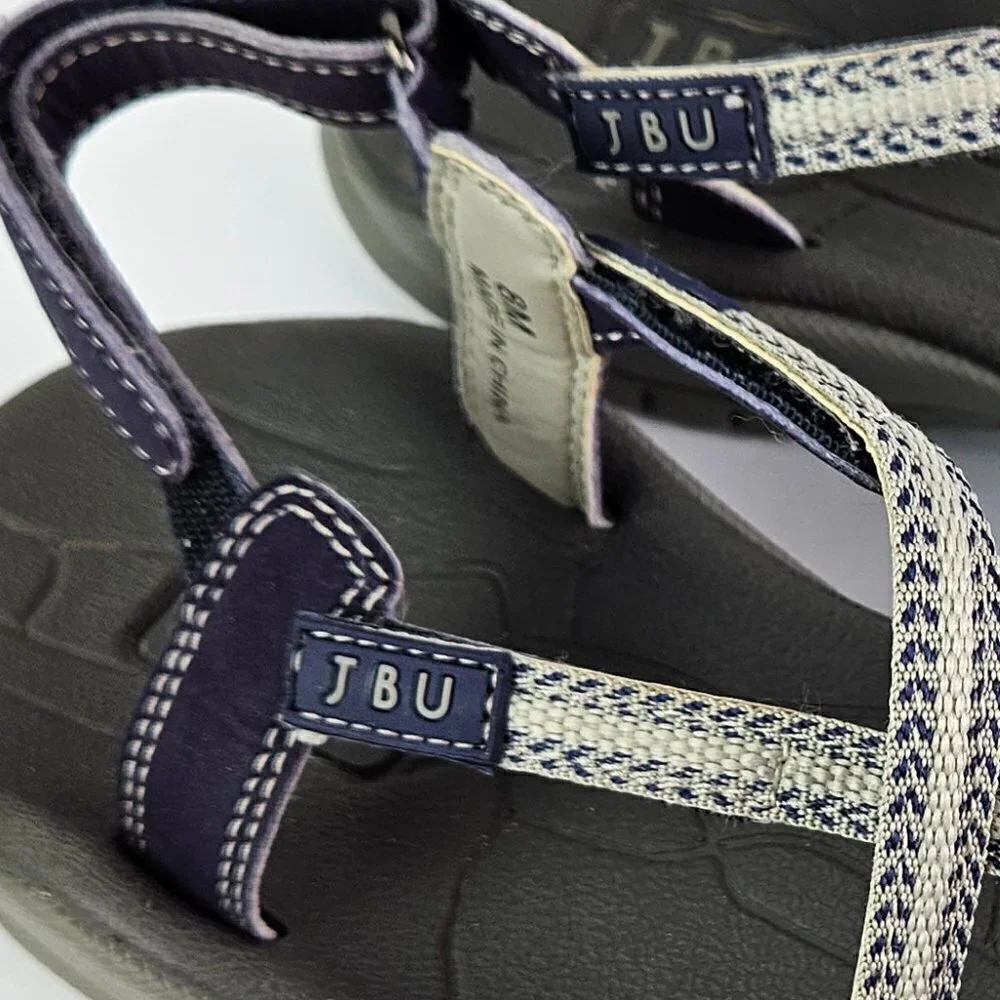 JBU by Jambu Adventure On Hypergrip Gray Adjustable Strap River Sandal 8